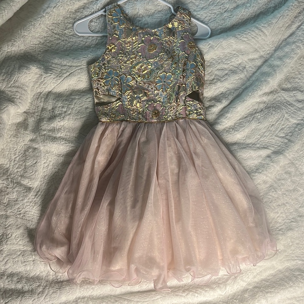 Mini dress with glitter